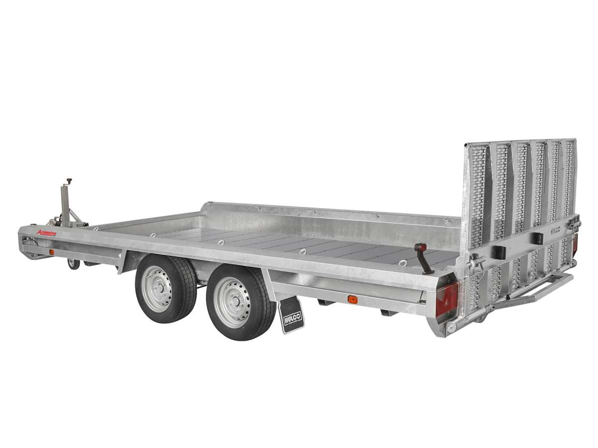Anssems TERRAX-2 3000 – Profi-Minibagger-Anhänger 3000 kg mit 16 Verzurrösen – 394 × 180 cm