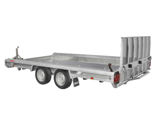 Anssems TERRAX-2 3000 – Profi-Minibagger-Anhänger 3000 kg mit 16 Verzurrösen – 394 × 180 cm