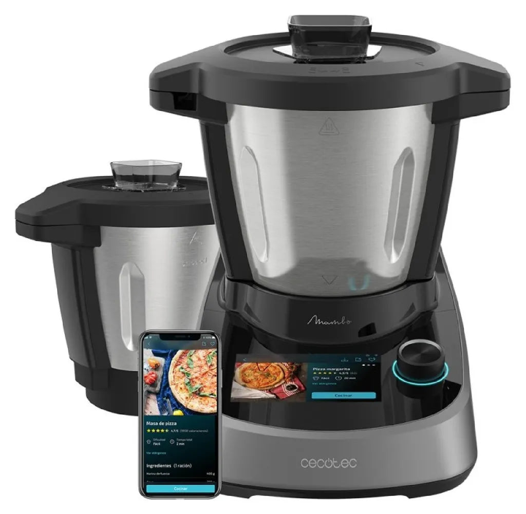 Cecotec Mambo Touch Habana – Küchenmaschine 1600W, 37 Funktionen, 3,3L, WiFi, 5" Touchscreen