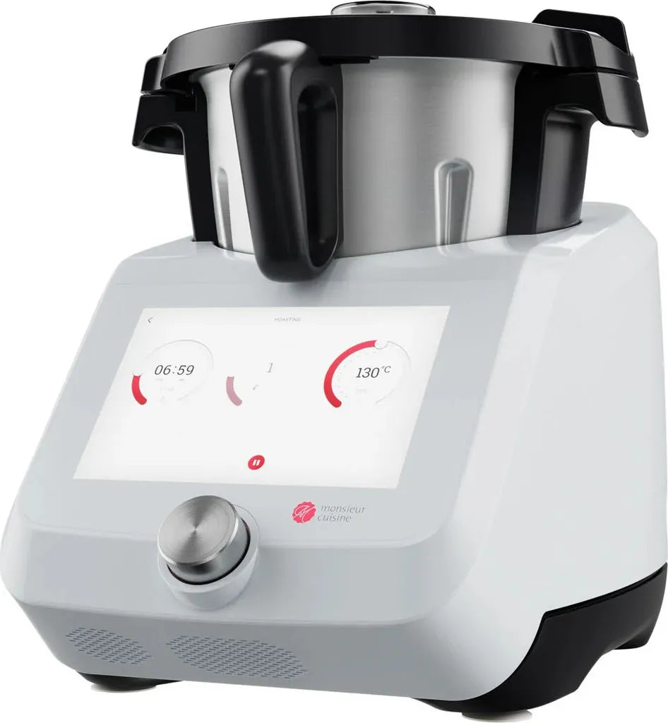Silvercrest Monsieur Cuisine smart SKMS 1200 A1 – Küchenmaschine 1050W, 8" Touch, WiFi, Weiß