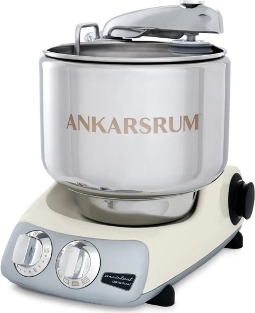 Ankarsrum AKM6230 Küchenmaschine – 1500W, 7L Edelstahl, 5kg Teig, Schwarz/Chrom, Made in Sweden