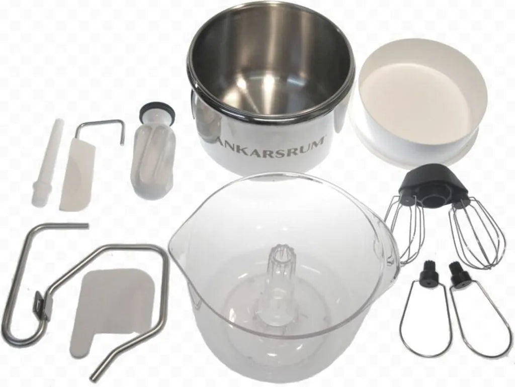 Ankarsrum AKM6230 Küchenmaschine – 1500W, 7L Edelstahl, 5kg Teig, Schwarz/Chrom, Made in Sweden